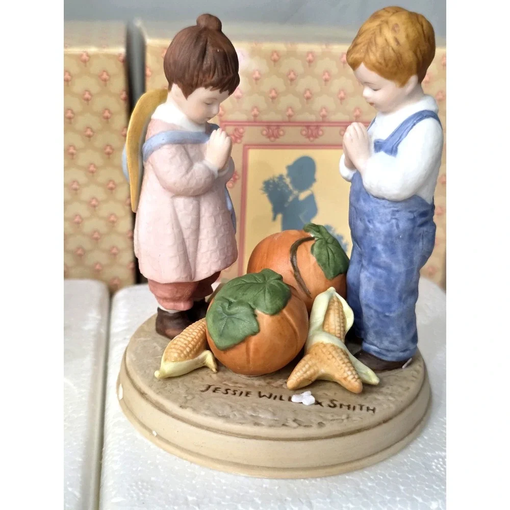 3 Vintage 1986‎ Jessie Willcox Smith Holiday Figurines Giving Thanks, Springtime